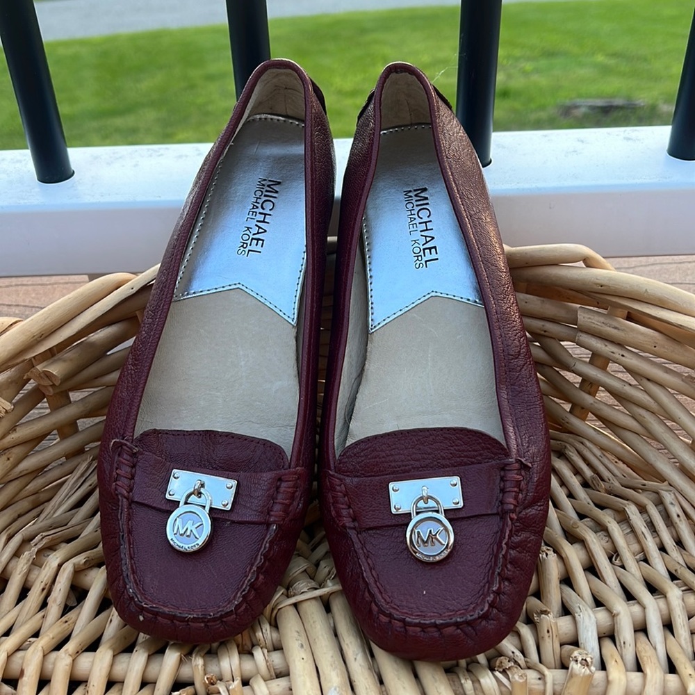 MICHAEL Michael Kors Cognac Leather Loafer Size 7.5 Woman’s Flat Shoes